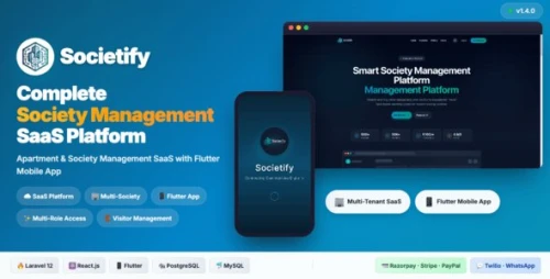 Societify | Society & Apartment Management SaaS With Flutter Mobile App