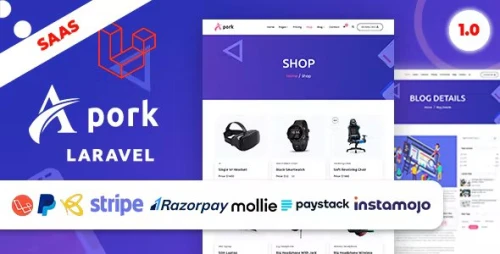 Apork - Multitenancy Based URL Shortener, vCard, Ecommerce & Product Landing(SAAS)