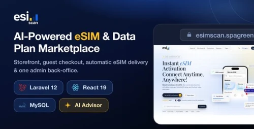 eSimScan - AI-Powered eSIM & Data Plan Marketplace Script | PHP React