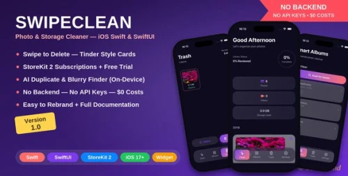 SwipeClean - Photo & Storage Cleaner iOS App | Swift SwiftUI | Swipe to Delete