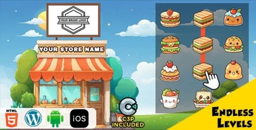 Cafe Merge HTML5 Construct 3 Game