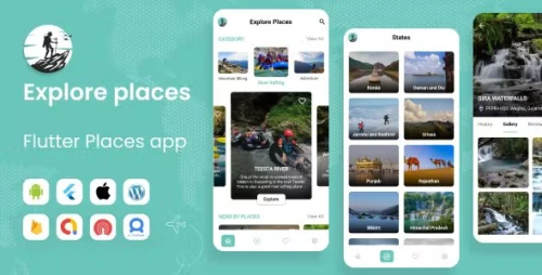 Explore Places - Flutter Places App with Firebase Backend | Place App | With AI