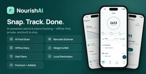 NourishAI — AI Calorie Counter and Nutrition Tracker (Flutter App)