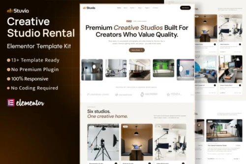 Stuvia – Creative Studio Rental Elementor Template Kit