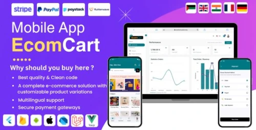 EcomCart - Flutter Modern eCommerce App Built with Laravel & Vue.js - Flutter Online Stores