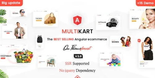 Multikart - Responsive Angular 20 eCommerce + Admin + Invoice + Email Template