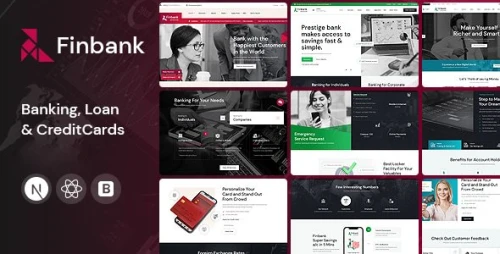Finbank - Banking and Finance React Next Js Template