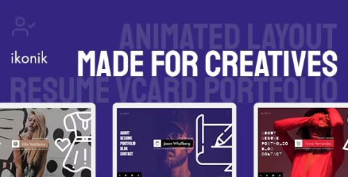 Ikonik - Resume vCard WordPress Theme