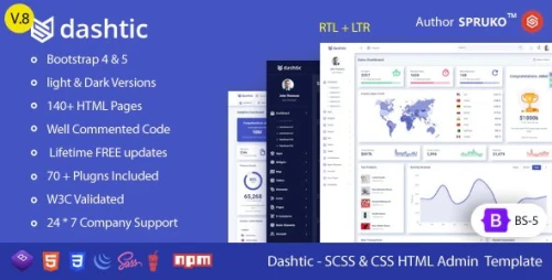 Dashtic – Django Admin & Dashboard Template