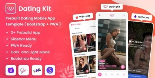 DatingKit - Dating Mobile App Template ( Bootstrap + PWA )