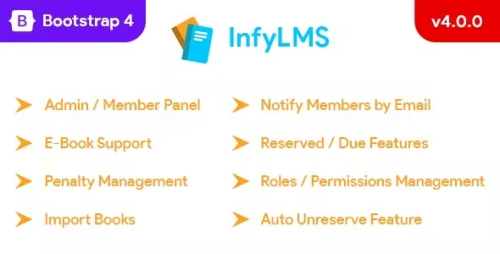 InfyLMS - Library Management System with E-Books (Laravel + ReactJS)