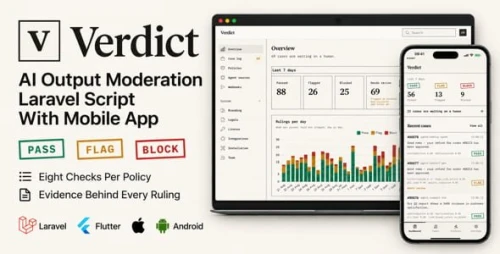 Verdict | AI Output Moderation Laravel Script With Mobile App