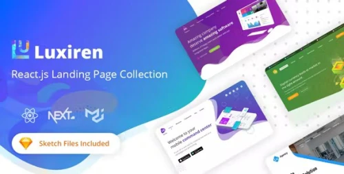 Luxiren - React Landing Page Collection