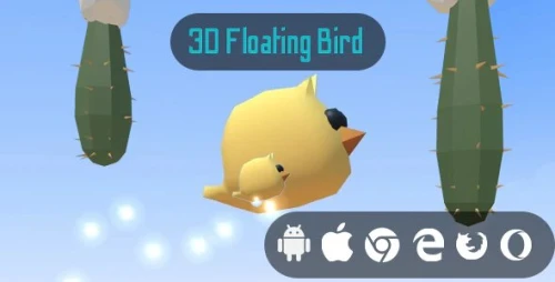 3D Floating Bird - Cross Platform 3D Hyper Casual Game