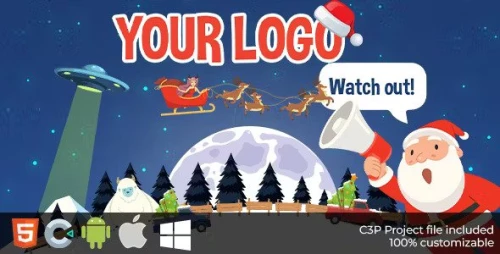 Flying Santa's Helpers - HTML5 Game Template (C3p)