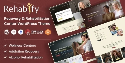 Rehabify – Addiction Recovery and Rehabilitation Center WordPress Theme