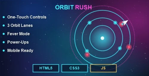 Orbit Rush - HTML5 Neon Arcade Game