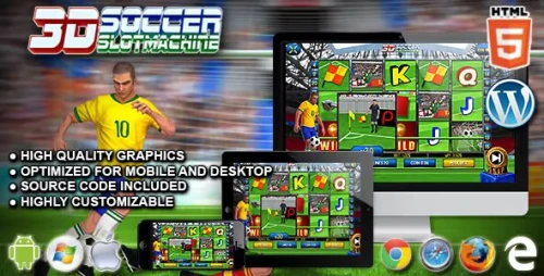 3D Soccer Slot Machine - Premium HTML5 Casino Game