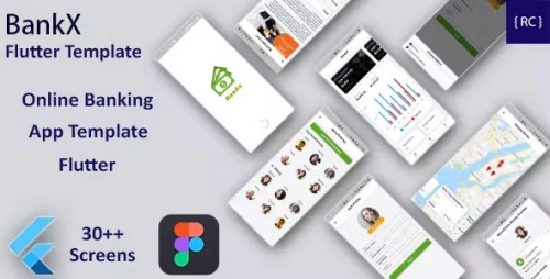 Online Banking Android App + Online Banking iOS App Template - Bank App - BankX - Flutter 3