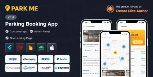 ParkME - Flutter Complete Car Parking App | Parking Spot Booking App