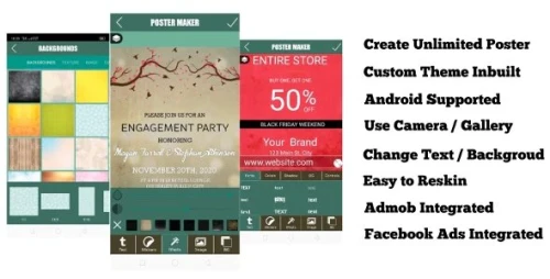 Poster Maker, Photo Collage, Flyer Designer, Ads Page Designer