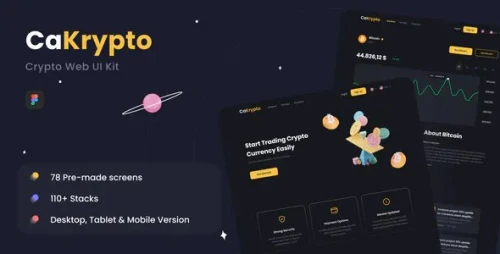 CaKrypto - Crypto Web UI Kit Figma
