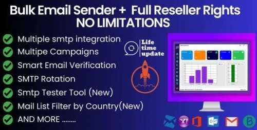 Bulk Email Sender Using Unlimited SMTP - [ Full Reseller Rights]