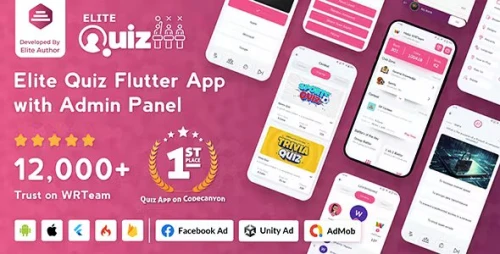 Elite Quiz - Trivia Quiz | Quiz Game - Flutter Full App + Admin Panel