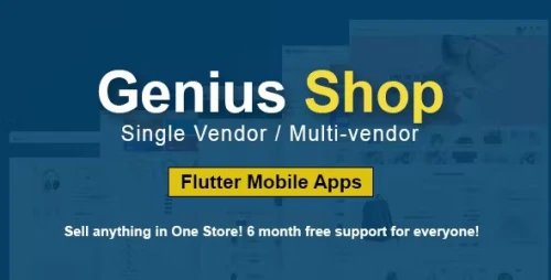 GeniusShop - All in One Flutter eCommerce App with single or Multi vendor Online Store