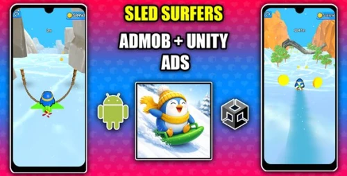 Sled Surfers Sling Shot Game 3D Unity Game Source Code