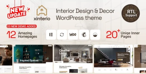Xinterio - Interior Design WordPress Theme + RTL