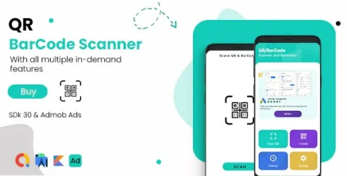 QR Scanner & Generater+ BarCode Scanner - Android App with - Admob Ads