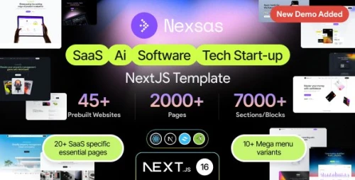 Nexsas | SaaS & AI Startup Next.js Template