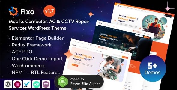 Fixo - Mobile Phone, Computer Repair & Electronics Service WordPress Theme