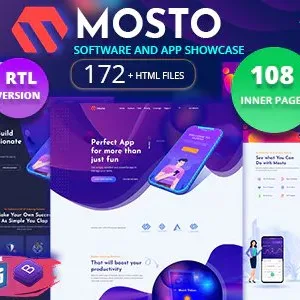 Mosto - app landing page