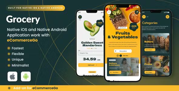 Grocery - Mobile Apps for eCommerceGo SaaS