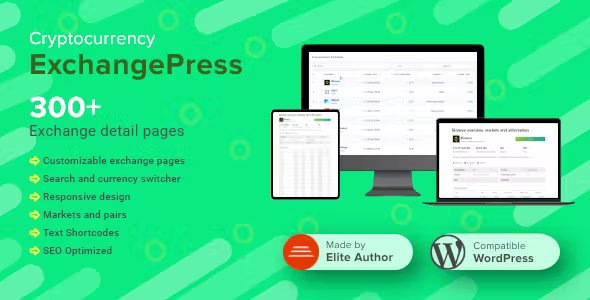 ExchangePress - Crypto Exchanges List & Pages for WordPress