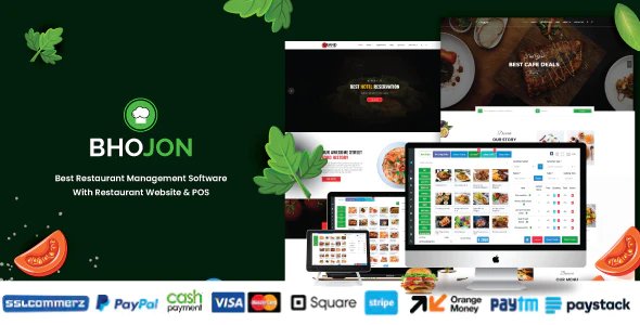 Bhojon - Best Restaurant Management Software with Restaurant Website + 4 Add-ons [Qr Order, Tax
