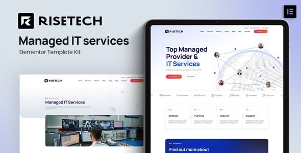 Risetech - Managed IT Services Elementor Template Kit