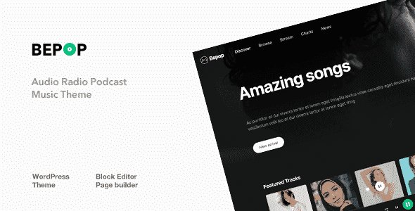 Bepop - Non-stop Music WordPress Theme