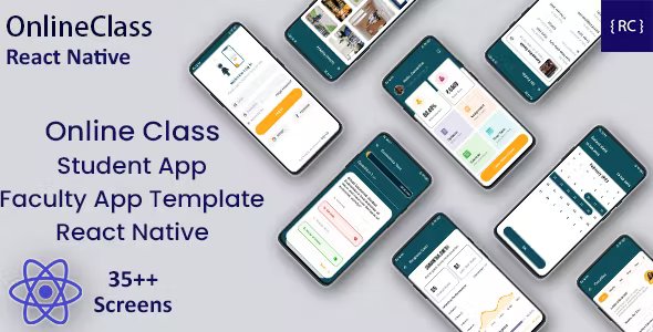 Online Class App Template - Coaching App - Online Exam eLearning App - Online Study App - React