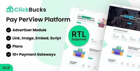 ClickBucks - Pay Per View Platform