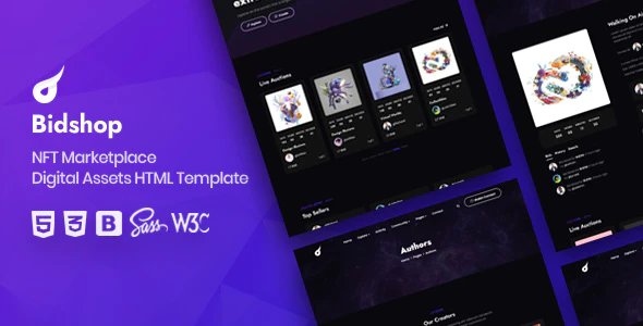 Bidshop - NFT Marketplace HTML Template