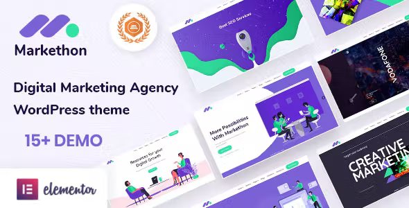Markethon - SEO & Digital Marketing Agency Portfolio WordPress Theme
