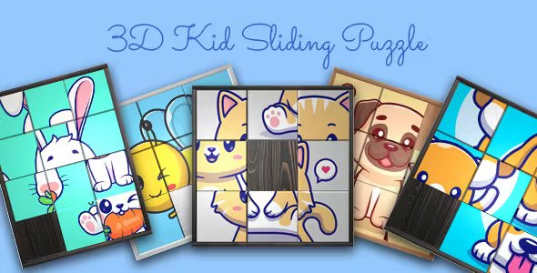 3D Kid Sliding Puzzle - Cross Platform Puzzle Game