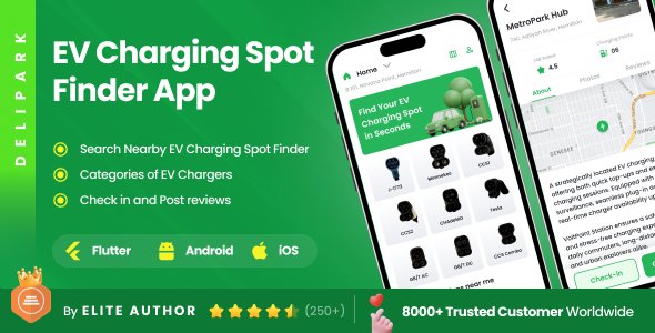 2 App Template | EV Charging Spot Finder | Smart EV Charging Management | DeliCharge