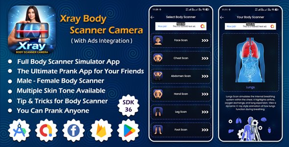 Xray Body Scanner Camera | Xray Body Scanner Android App With AD Integration
