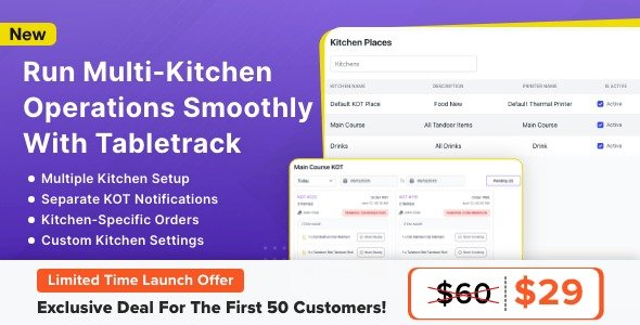 Multi-Kitchen Module for Tabletrack