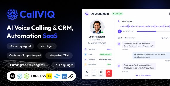 CallVIQ – AI Voice Calling & CRM SaaS for Marketing, Sales, Support & Lead Automation