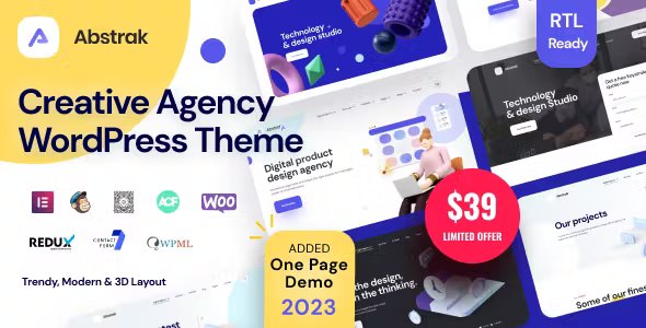 Abstrak - Agency & Portfolio WordPress Theme